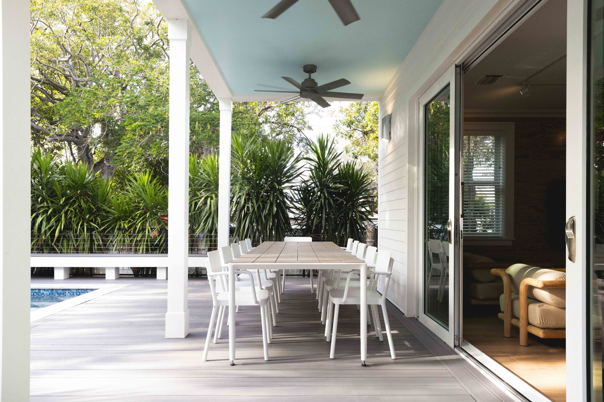 Covered patio at Rigby House