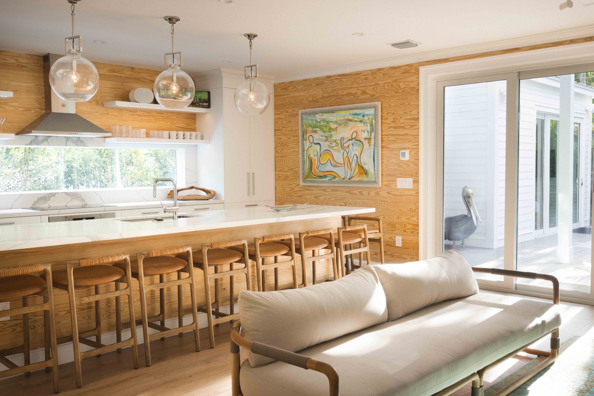 Living room and kitchen at Rigby House